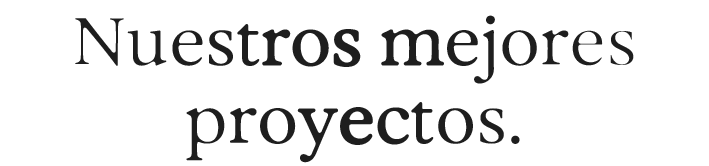Nuestros mejores proyectos.