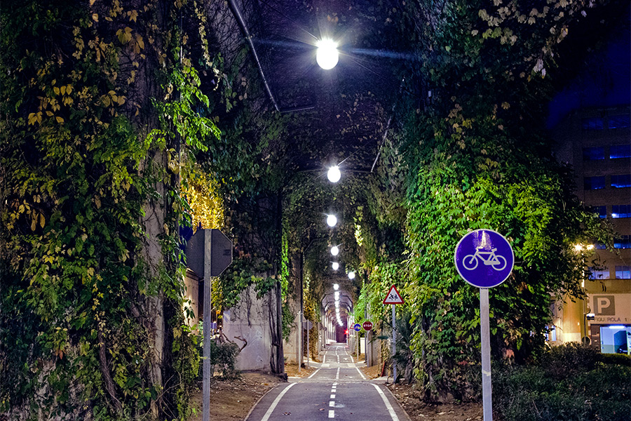 carril bici girona 02 | Salvi Lighting Barcelona